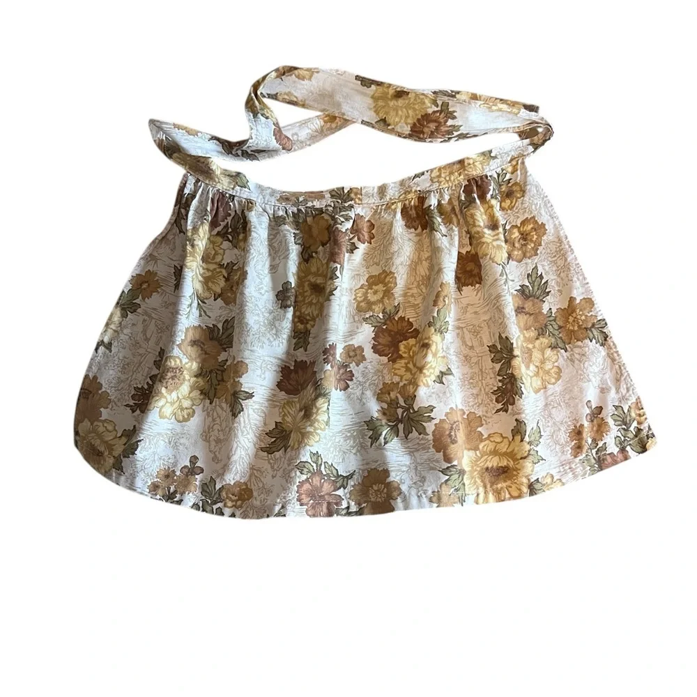 Vintage Handmade Floral Kitchen Apron